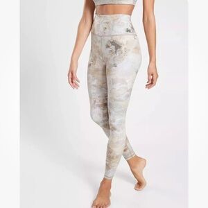 Athleta XS Elation Gilded Tight ~ High Waist Gold Foil  Athletic Yoga